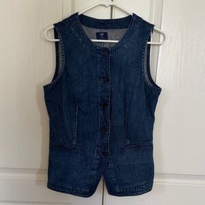 GAP Indigo Sleeveless Denim Vest